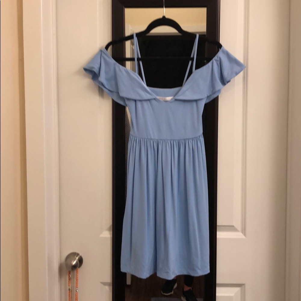 Blue Susana Monaco Off Shoulder Dress